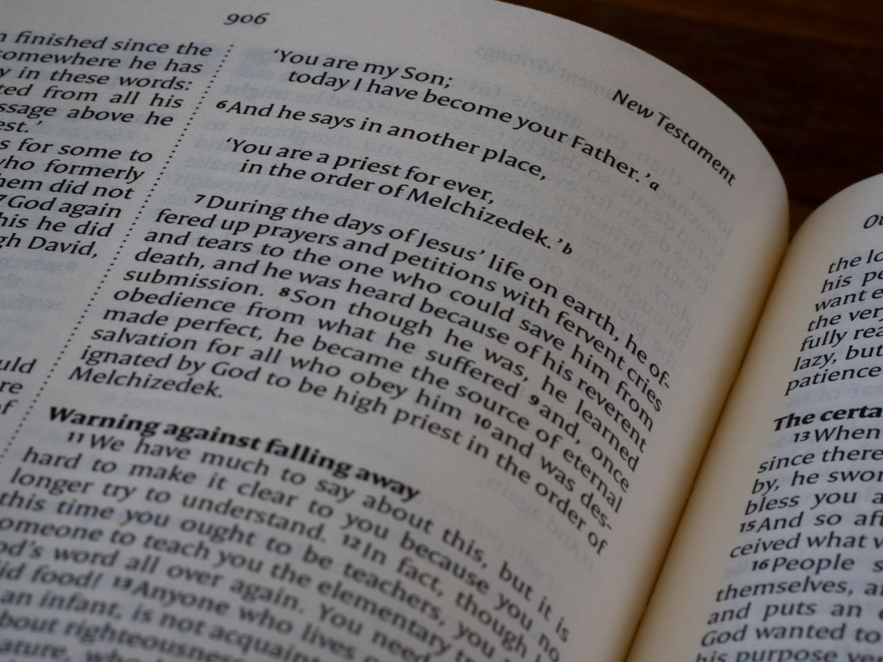 Mastering the First Impression: Your intriguing post title goes here Detailed close-up of a Bible page from the New Testament highlighting scripture and themes of Christianity.
